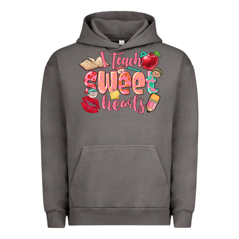 I Teach Sweet Hearts Valentine's Day Teacher Urban Hoodie by FaDigitalArtStudio | Teevron