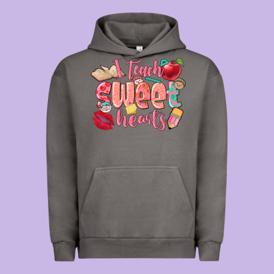 I Teach Sweet Hearts Valentine's Day Teacher Urban Hoodie Designed By Fadigitalartstudio