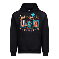 Black God bless the USA 4th of july Urban Hoodie - CowGirlArtShop