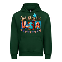 Forest Green God bless the USA 4th of july Urban Hoodie - CowGirlArtShop