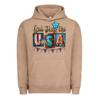 Pigment Burro God bless the USA 4th of july Urban Hoodie - CowGirlArtShop