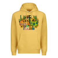 Antique Gold hello fall Premium Hoodie - CowhideDigitalArt