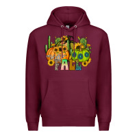 Burgundy hello fall Premium Hoodie - CowhideDigitalArt