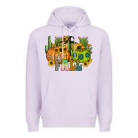 Lilac hello fall Premium Hoodie - CowhideDigitalArt