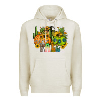 Oatmeal Heather hello fall Premium Hoodie - CowhideDigitalArt
