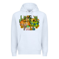 White hello fall Premium Hoodie - CowhideDigitalArt