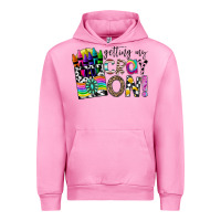 Fuchsia Pink getting my cray on Urban Hoodie - CowhideDigitalArt