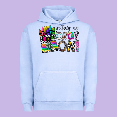 Getting My Cray On Urban Hoodie Designed By Cowhidedigitalart