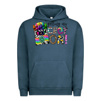 Pigment Midnight Navy getting my cray on Urban Hoodie - CowhideDigitalArt