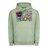 Pigment Oil Green getting my cray on Urban Hoodie - CowhideDigitalArt