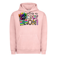 Pigment Salmon getting my cray on Urban Hoodie - CowhideDigitalArt