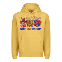 Antique Gold faith love freedom Premium Hoodie - Neo Western