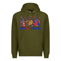 Army Green faith love freedom Premium Hoodie - Neo Western
