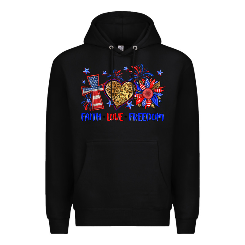 Faith Love Freedom Premium Hoodie by Neo Western | Teevron