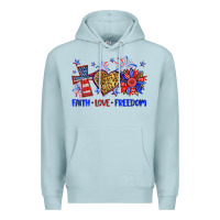 Blue Mist faith love freedom Premium Hoodie - Neo Western
