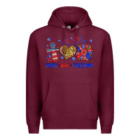 Burgundy faith love freedom Premium Hoodie - Neo Western