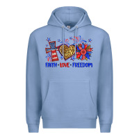 Colony Blue faith love freedom Premium Hoodie - Neo Western