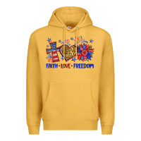 Mustard faith love freedom Premium Hoodie - Neo Western