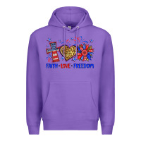 Purple faith love freedom Premium Hoodie - Neo Western