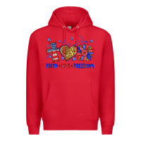 Red faith love freedom Premium Hoodie - Neo Western