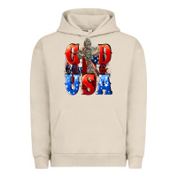 Pigment French Oak God bless the USA  4th of july Urban Hoodie - CowGirlArtShop