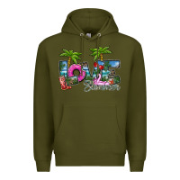 Army Green love summer Premium Hoodie - SublimationCraftShop