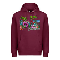 Burgundy love summer Premium Hoodie - SublimationCraftShop