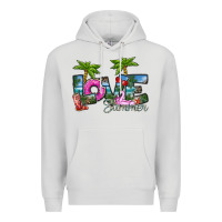 Dove Grey love summer Premium Hoodie - SublimationCraftShop