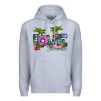 Heather Grey love summer Premium Hoodie - SublimationCraftShop