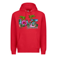 Red love summer Premium Hoodie - SublimationCraftShop