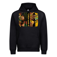 Black juneteenth brush stroke Urban Hoodie - HRA Design Shop