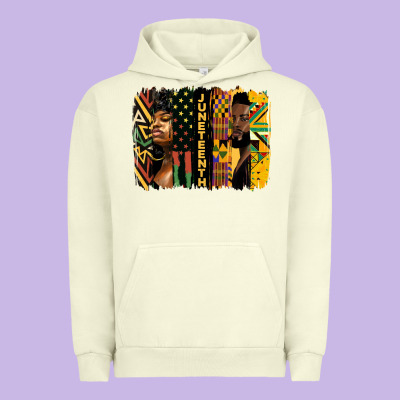 Juneteenth Brush Stroke Urban Hoodie Designed By Hra Design Shop