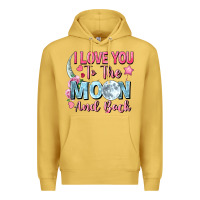 Antique Gold i love you to the moon and back Premium Hoodie - FaDigitalArtStudio