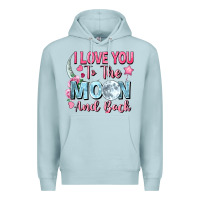 Blue Mist i love you to the moon and back Premium Hoodie - FaDigitalArtStudio