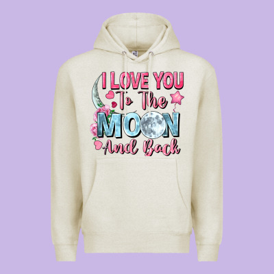 I Love You To The Moon And Back Premium Hoodie Designed By Fadigitalartstudio