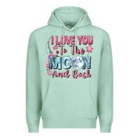 Seafoam i love you to the moon and back Premium Hoodie - FaDigitalArtStudio