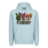 Blue Mist peace love summer Premium Hoodie - SublimationCraftShop