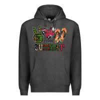 Charcoal Heather peace love summer Premium Hoodie - SublimationCraftShop