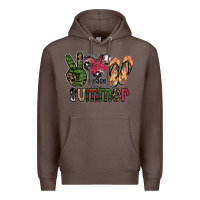 Coffee peace love summer Premium Hoodie - SublimationCraftShop