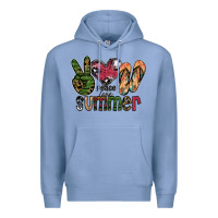 Colony Blue peace love summer Premium Hoodie - SublimationCraftShop