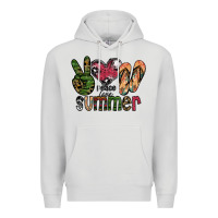 Dove Grey peace love summer Premium Hoodie - SublimationCraftShop