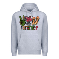 Heather Grey peace love summer Premium Hoodie - SublimationCraftShop