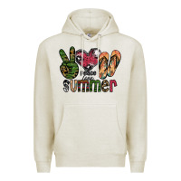Oatmeal Heather peace love summer Premium Hoodie - SublimationCraftShop