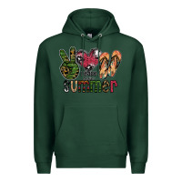 Sports Green peace love summer Premium Hoodie - SublimationCraftShop