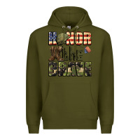 Army Green Honor the brave 4th of july Premium Hoodie - CowGirlArtShop