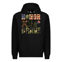 Black Honor the brave 4th of july Premium Hoodie - CowGirlArtShop
