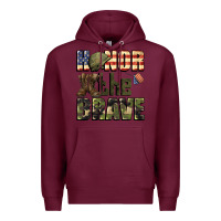 Burgundy Honor the brave 4th of july Premium Hoodie - CowGirlArtShop