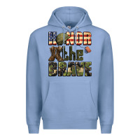 Colony Blue Honor the brave 4th of july Premium Hoodie - CowGirlArtShop