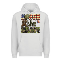 Dove Grey Honor the brave 4th of july Premium Hoodie - CowGirlArtShop