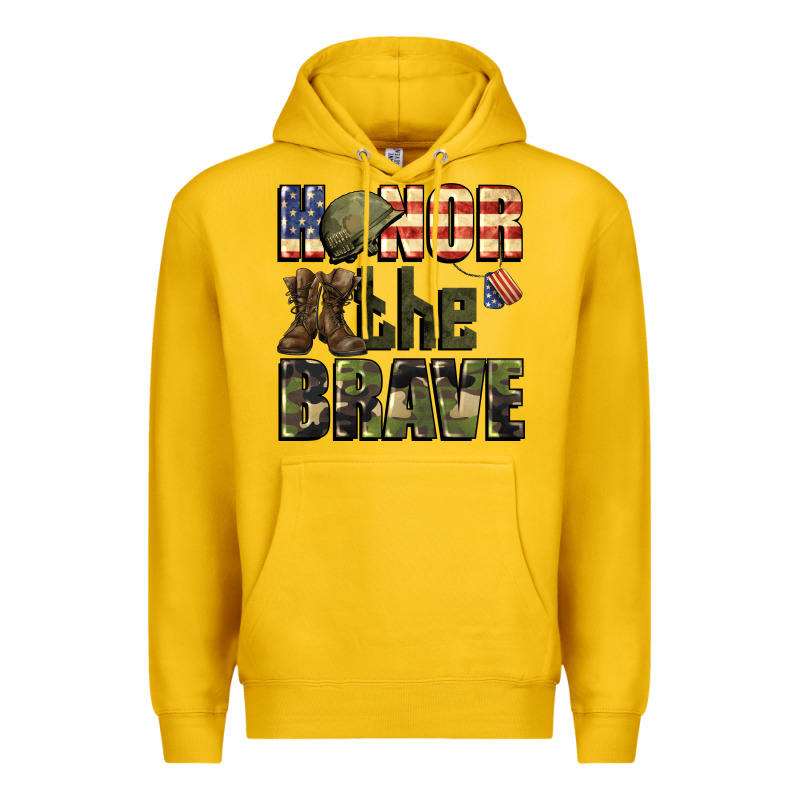 Honor The Brave 4th Of July Premium Hoodie by CowGirlArtShop | Teevron